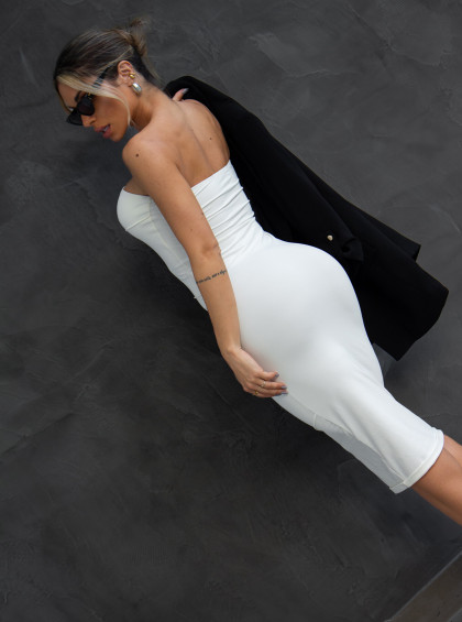 Vestido Chocolate Doce Abigail Off White