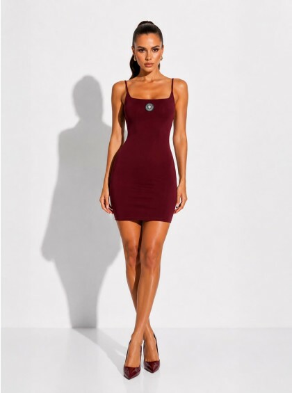 Vestido Curto Chocolate Doce Yoko Vinho