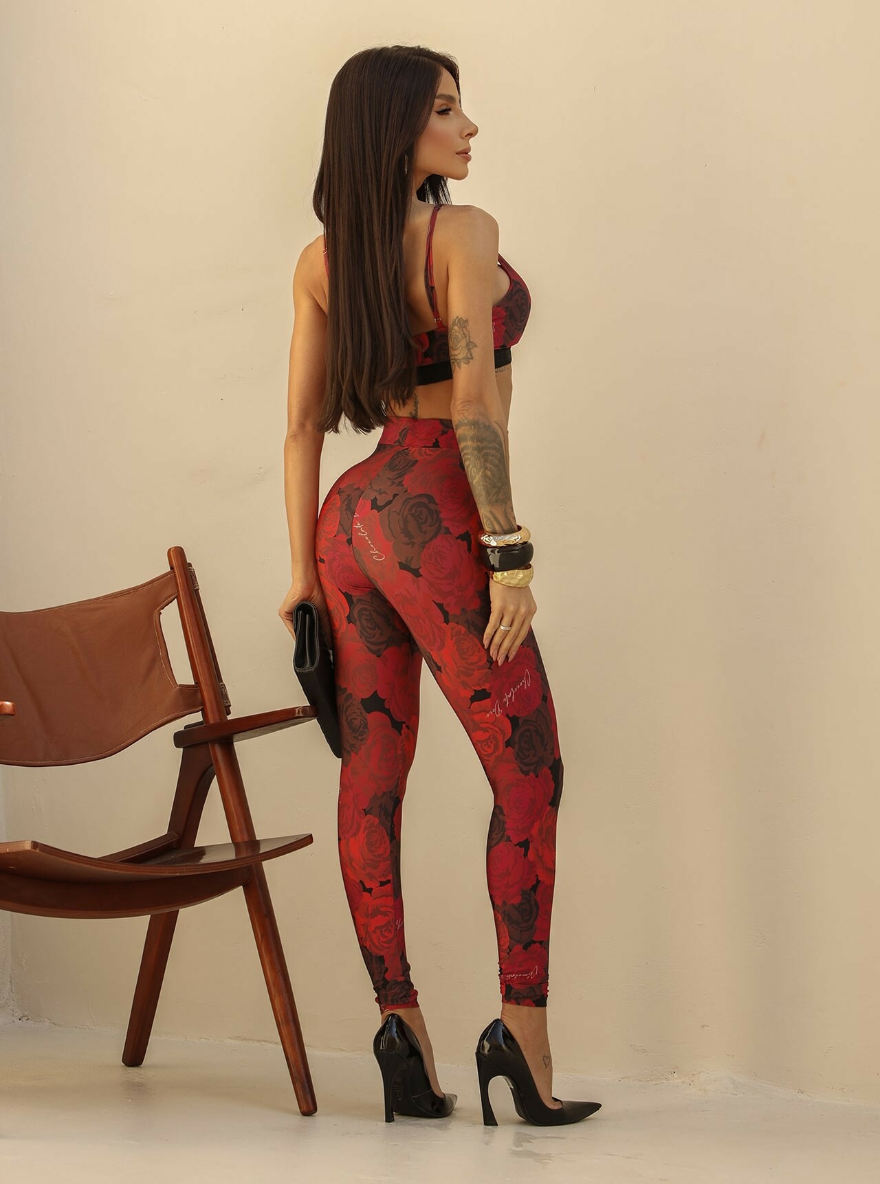 Conjunto Chocolate Doce Estampo Vermelho