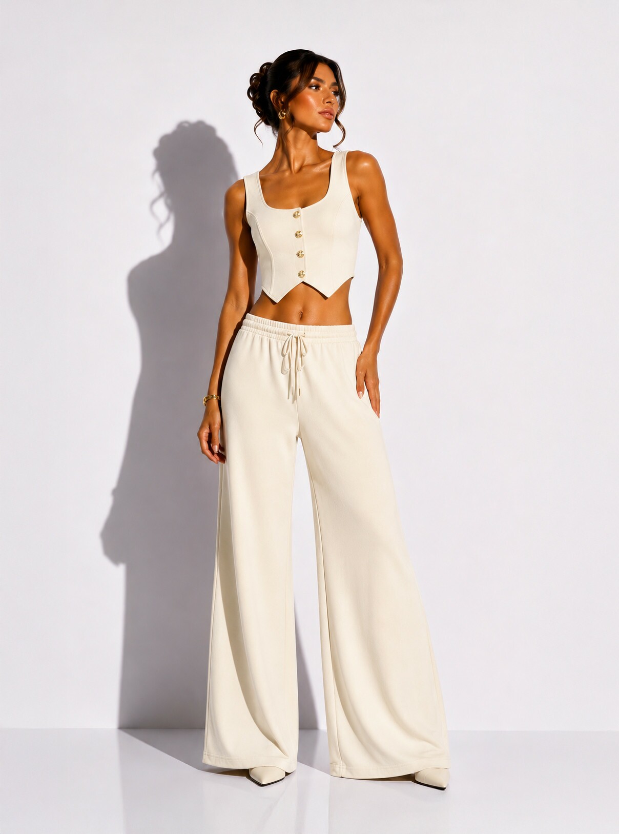 Conjunto Chocolate Doce Leticia Off White