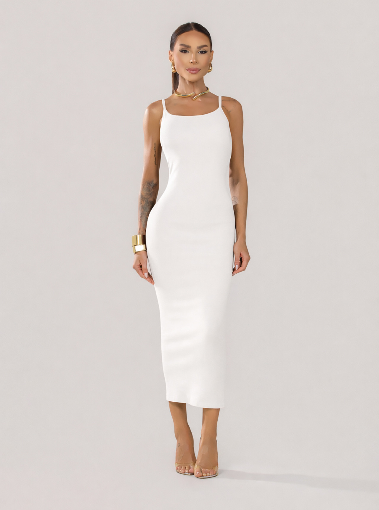 Vestido Chocolate Doce Icone Branco