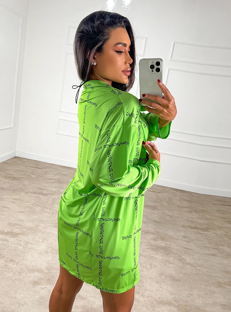 Conjunto de camisa shorts e biquini Chocolate Doce Zoe Verde