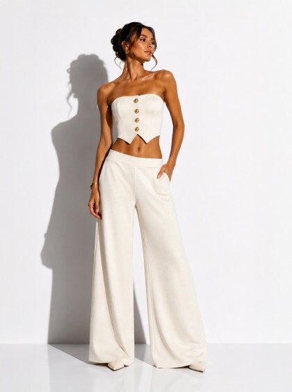 Conjunto Chocolate Doce bruna Off White