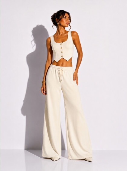 Conjunto Chocolate Doce Leticia Off White
