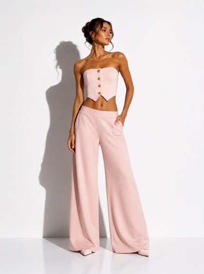 Conjunto Chocolate Doce Leticia Rosa