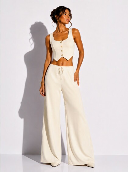 Conjunto Chocolate Doce Leticia Off White