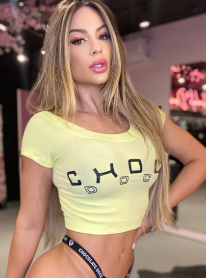CROPPED CHOCOLATE DOCE DANIELLI AMARELO
