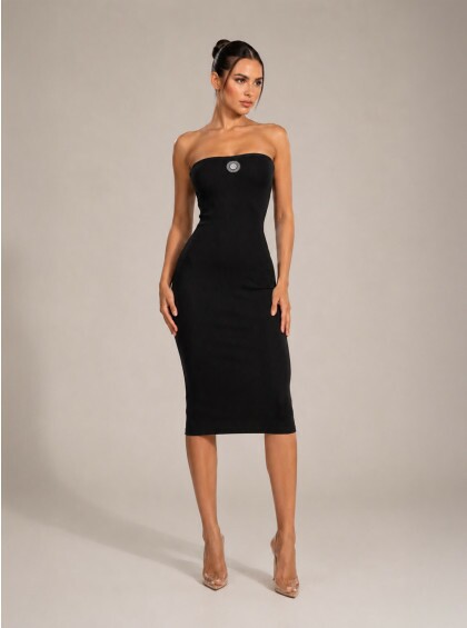 Vestido Chocolate Doce Margo Canelado Preto