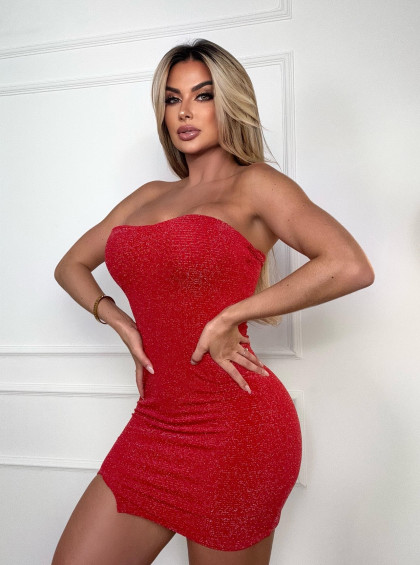 Vestido Chocolate Doce Atena Vermelho