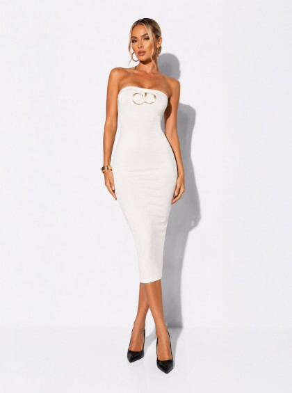 Vestido Chocolate Doce Essenza Off White (