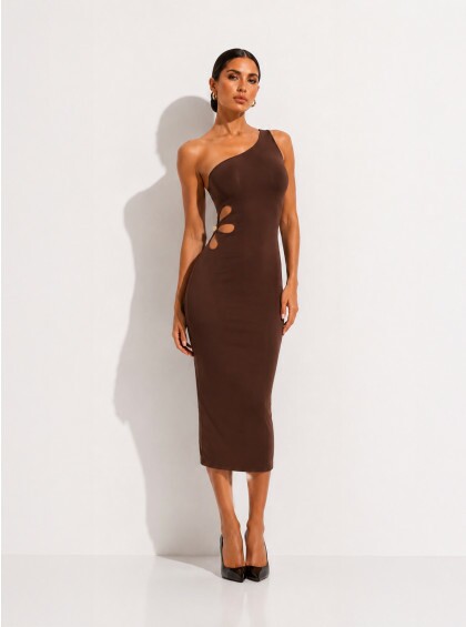 Vestido Chocolate Doce Flora Marrom