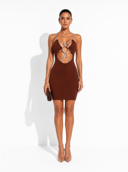 Vestido Chocolate Doce Nadia Marrom