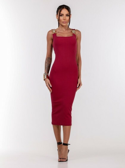 Vestido Chocolate Doce Opulencia Vinho