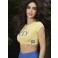 Cropped Chocolate Doce Natascha Amarelo 