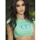 Cropped Chocolate Doce Natascha Verde