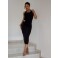 Vestido super midi Chocolate Doce Melodia Preto