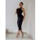 Vestido super midi Chocolate Doce Melodia Preto