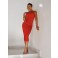 Vestido super midi Chocolate Doce Melodia Vermelho