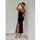 Vestido super midi Chocolate Doce Princesa Preto