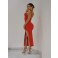Vestido super midi Chocolate Doce Princesa Vermelho