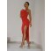 Vestido super midi Chocolate Doce Princesa Vermelho