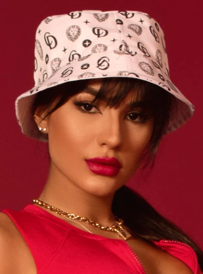 BUCKET HAT DUPLA FACE CHOCOLATE DOCE BRANCO