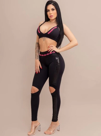 CONJUNTO CHOCOLATE DOCE ARIANE PRETO