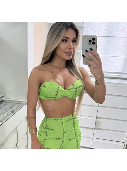 Conjunto Chocolate Doce Kiryaki Verde