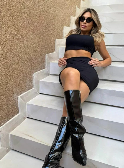 Conjunto Chocolate Doce Lali Preto