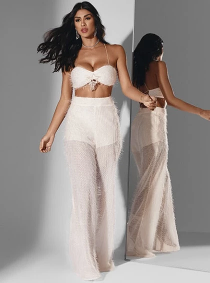 Conjunto Chocolate Doce Shine Bia Off White
