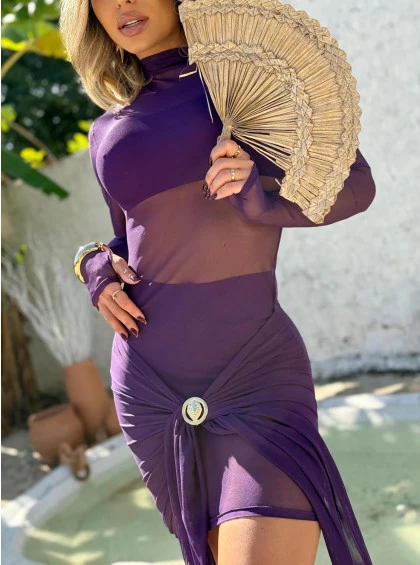 Vestido Chocolate Doce Lavanda Uva