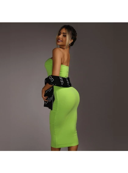Vestido Chocolate Doce Abigail Midi Verde