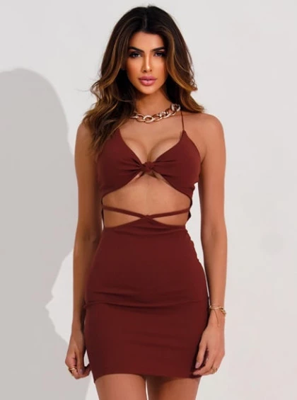 Vestido Chocolate Doce Agnes