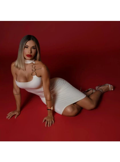 Vestido Chocolate Doce Betina off white