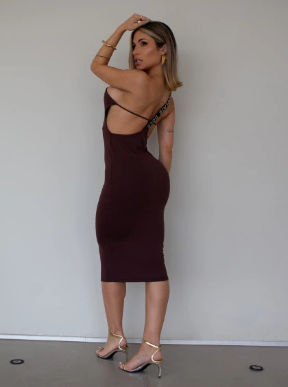 Vestido Chocolate Doce Calissa Marrom