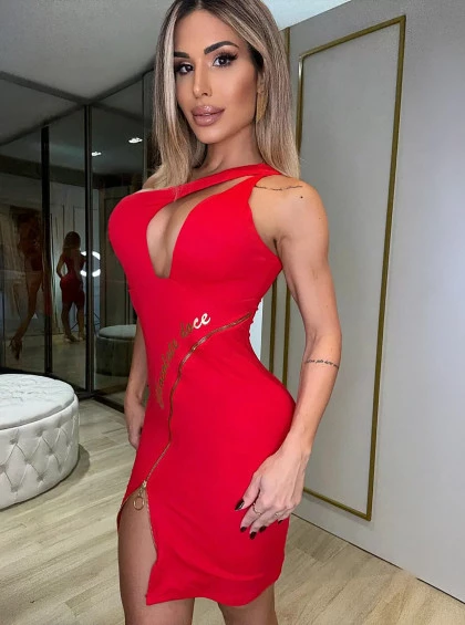Vestido Chocolate Doce Ebano Vermelho