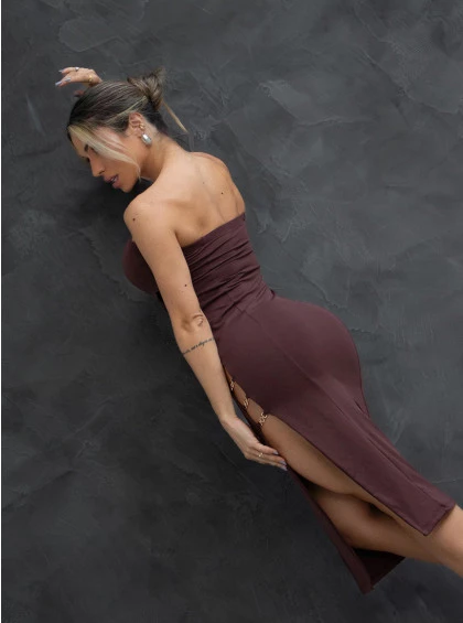 Vestido Chocolate Doce Estiva Marrom