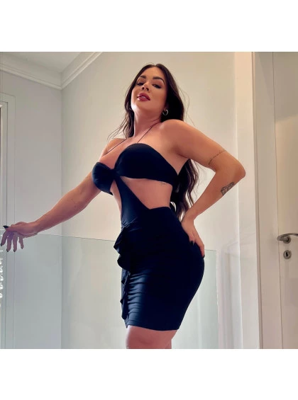 Vestido Chocolate Doce Filipa Preto