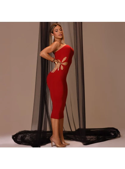 Vestido Chocolate Doce Magnolia Vermelho