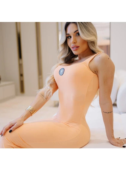 Vestido Chocolate Doce Mariah Laranja