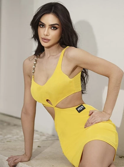 Vestido Chocolate Doce Marly Amarelo