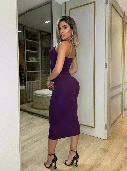 Vestido Chocolate Doce Midi Hibisco Uva