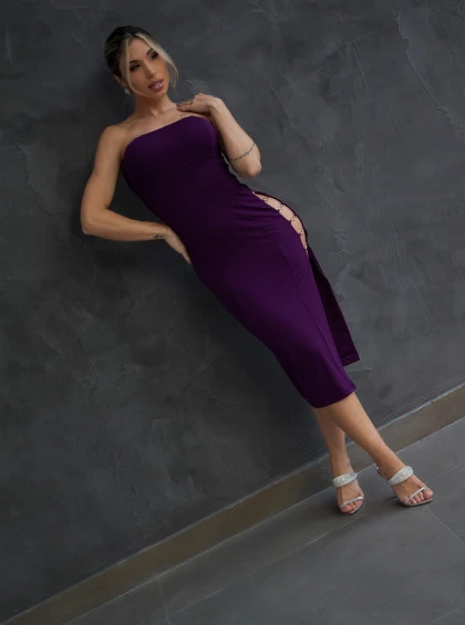 Vestido Chocolate Doce Estiva Uva