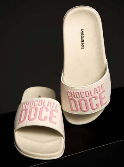 CHINELO CHOCOLATE DOCE SLIDE OFF WHITE