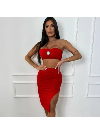 Conjunto Chocolate Doce Lyra Vermelho