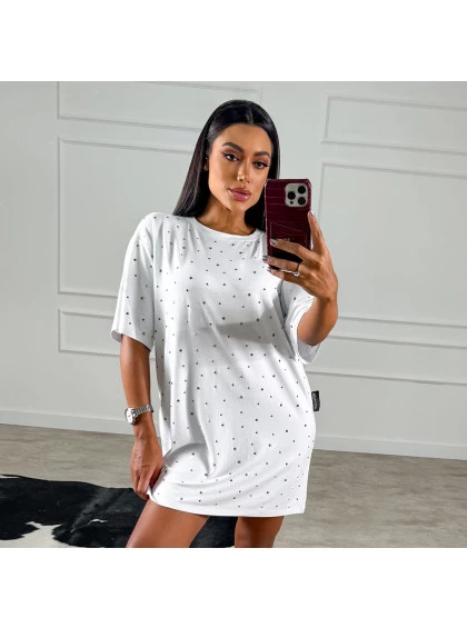 Camisetão Chocolate Doce Nefeli Branco