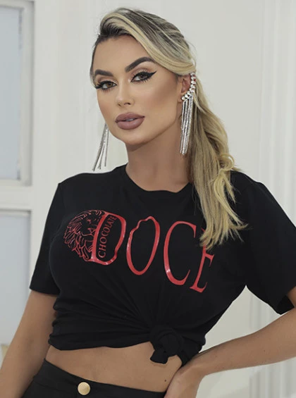 T-shirt Leão Doce Preto 