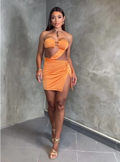Vestido Chocolate Doce Anna Laranja