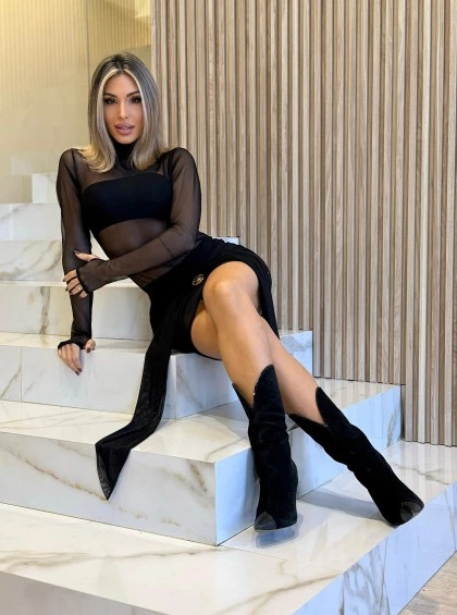 Vestido Chocolate Doce Lavanda Preto