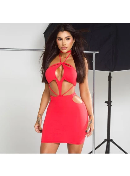 Vestido Chocolate Doce Stone Vermelho